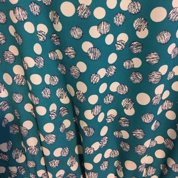 Kit and Sky Abstract Polka Dot Print Blue Dress Size XS Long Sleeve Belt… - Picture 4 of 5